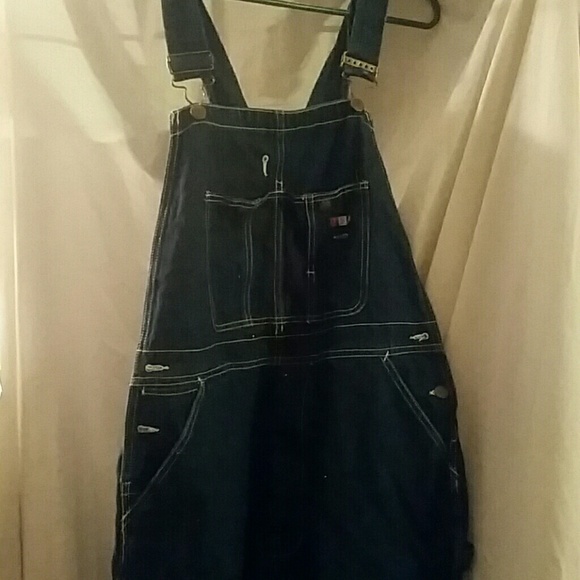 2 pair jean bib overalls