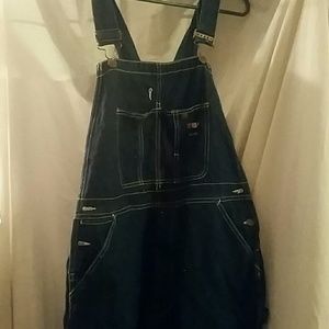 2 pair jean bib overalls