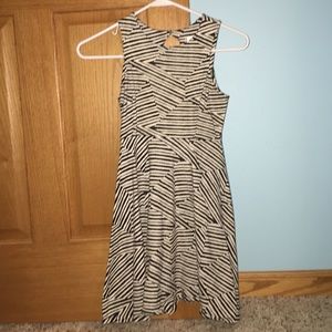 Black and white stripped dress