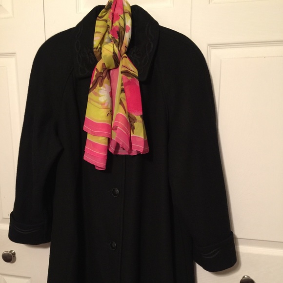 Long wool blend coat