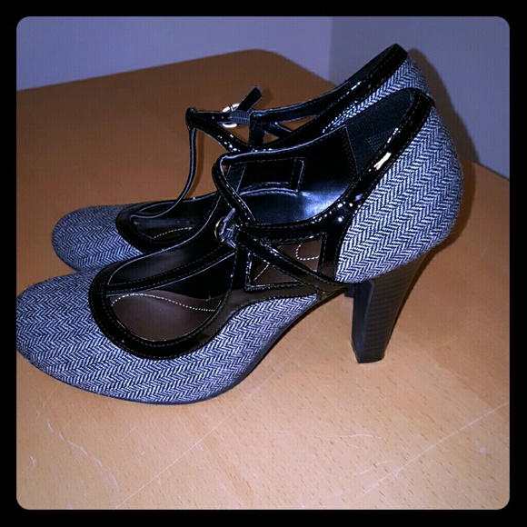 Herringbone Stacked Heels