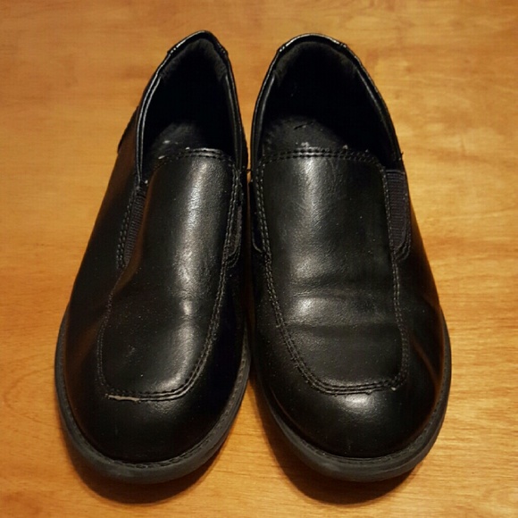 George boys black dress shoes