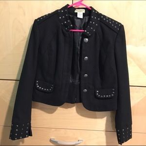 Studded Military Blazer