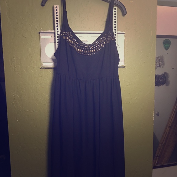 Torrid black studded maxi dress