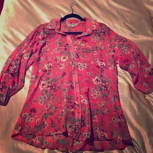 Floral button down shirt