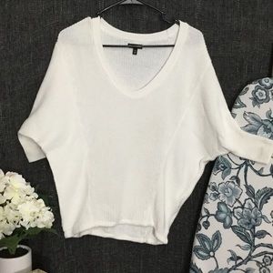 Cream off-the-shoulder sweater