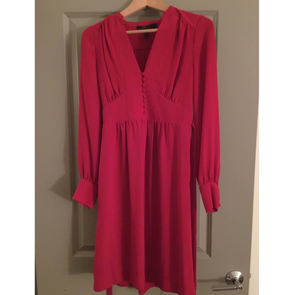 BCBG Fabiana Long Sleeve Crepe Prairie Dress xxs