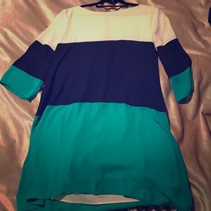 Color block shift dress