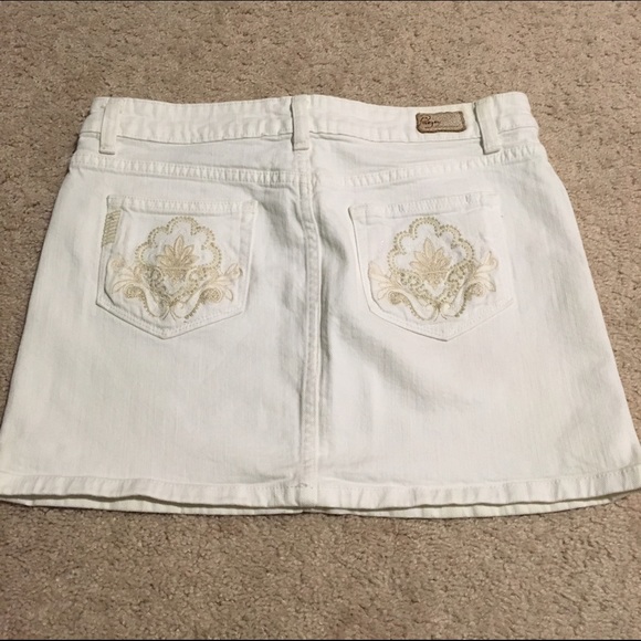Paige White Denim Skirt