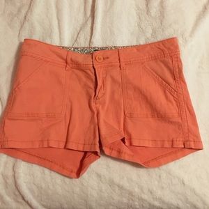 Coral shorts only been worn once!