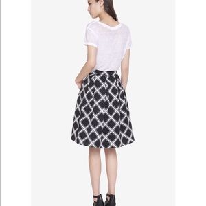 Full Midi Skirt Black and White