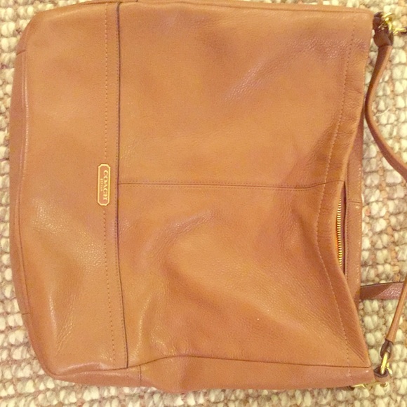 Barely used leather Coach tote bag