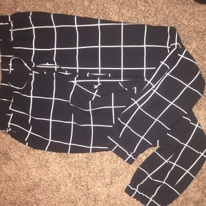 Grid patterned joggers