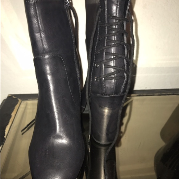 Black Lace Up Booties