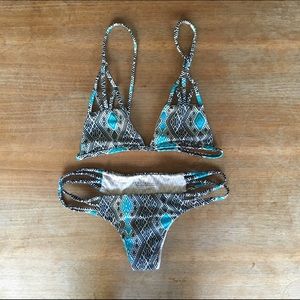 Acacia swimwear Maui bottom Santorini top in Thai
