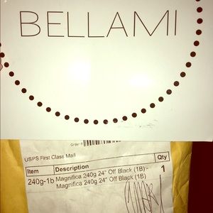 24" magnífica 1b off black clip-in hair extensions