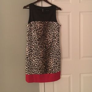 WHBM Leopard & Red Shell dress