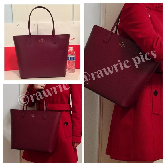 kate spade maroon tote