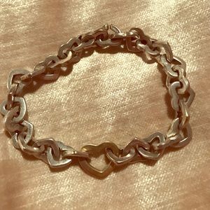 Authentic Tiffanys heart link bracelet