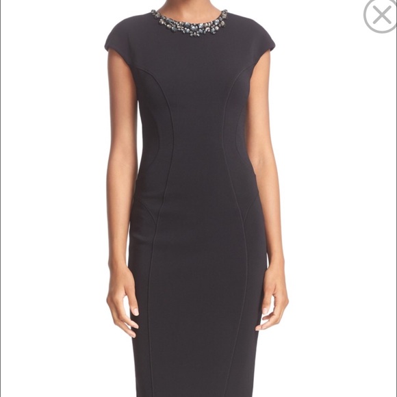 embellished bodycon midi dress