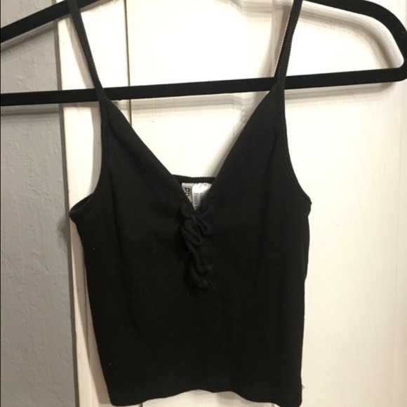 lace up crop tank