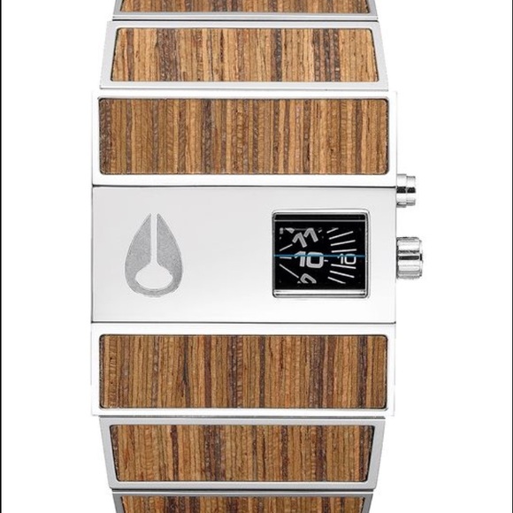Nixon Rotolog 35mm watch, wood enlay in color teak