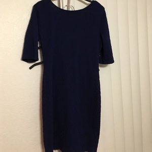 Cute tight-fitting navy blue dress. ONLY WORN ONCE