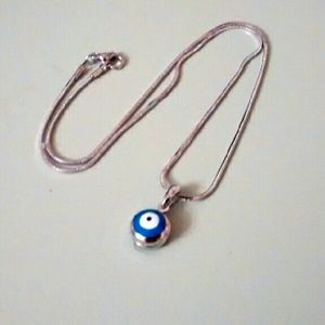 SALE Blue Eye Charm Necklace