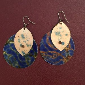 Earrings. Unique style. Metal.