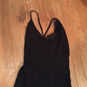 black maxi with tie up back