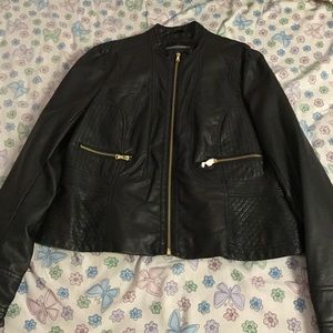 Black leather jacket