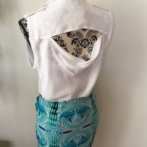 bebe Tops - Bebe sleeveless button-down open drape back top bebe Tops - Bebe sleeveless button-down open drape back top