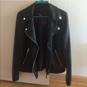 Black vegan leather jacket