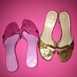 Bundle two pair heel sandals