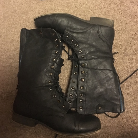 Black Madden Girl Combat Boots