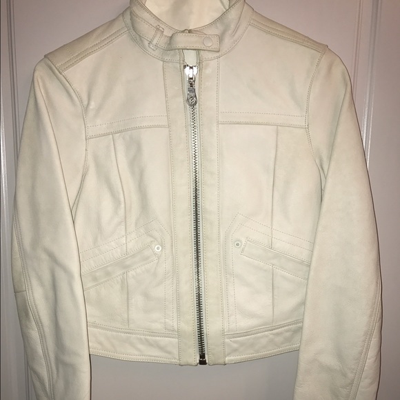 GAP Limited Edition White Washed Leather Jacket XS