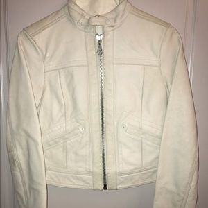 GAP Limited Edition White Washed Leather Jacket XS