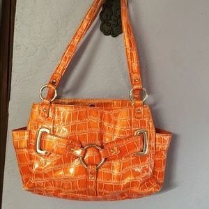 Orange Faux Croc Lane Bryant Purse Bag