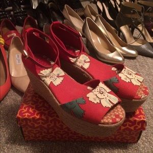 Tory Burch Sherri Canvas Wedges