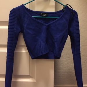 bebe crop long sleeve