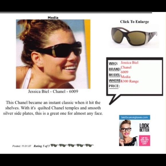 Authentic Chanel Quilted Design Sunglasses