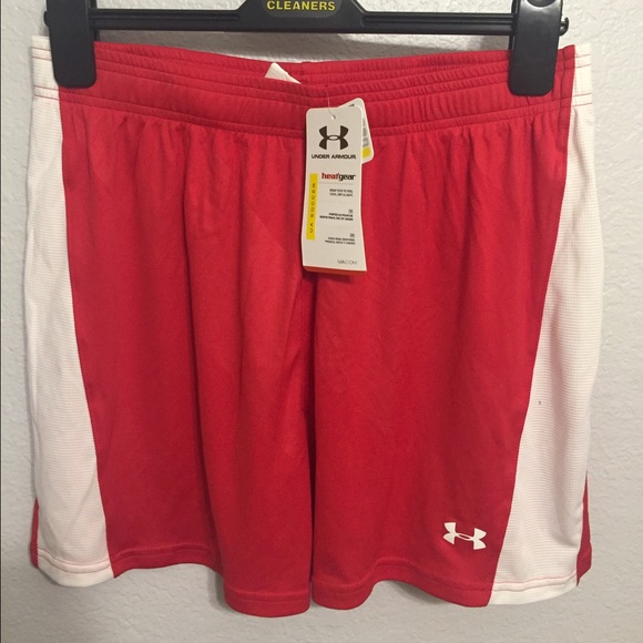 Red Under Armour shorts