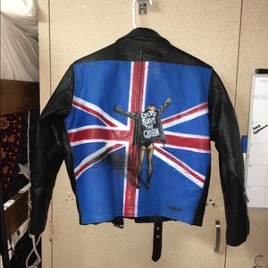 Custom Hand painted Leather jacket