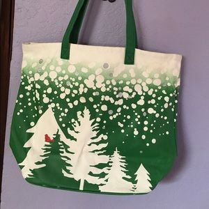 Christmas Holiday Barnes & Noble Tote Bag Purse