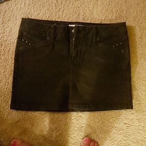 Black jean skirt