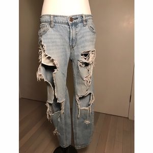 BDJ super shredded boyfriend jeans