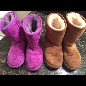 2 pairs adorable girls winter boots from Costco