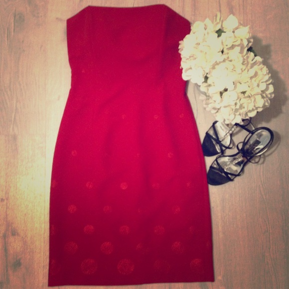 Laundry by Shellie Segal red dress 10 (L)