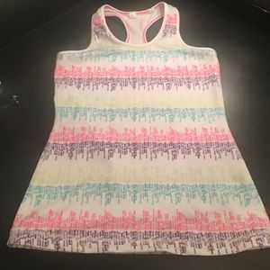 ivivva racerback tank size 8