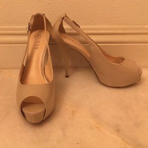 Patent cream heels